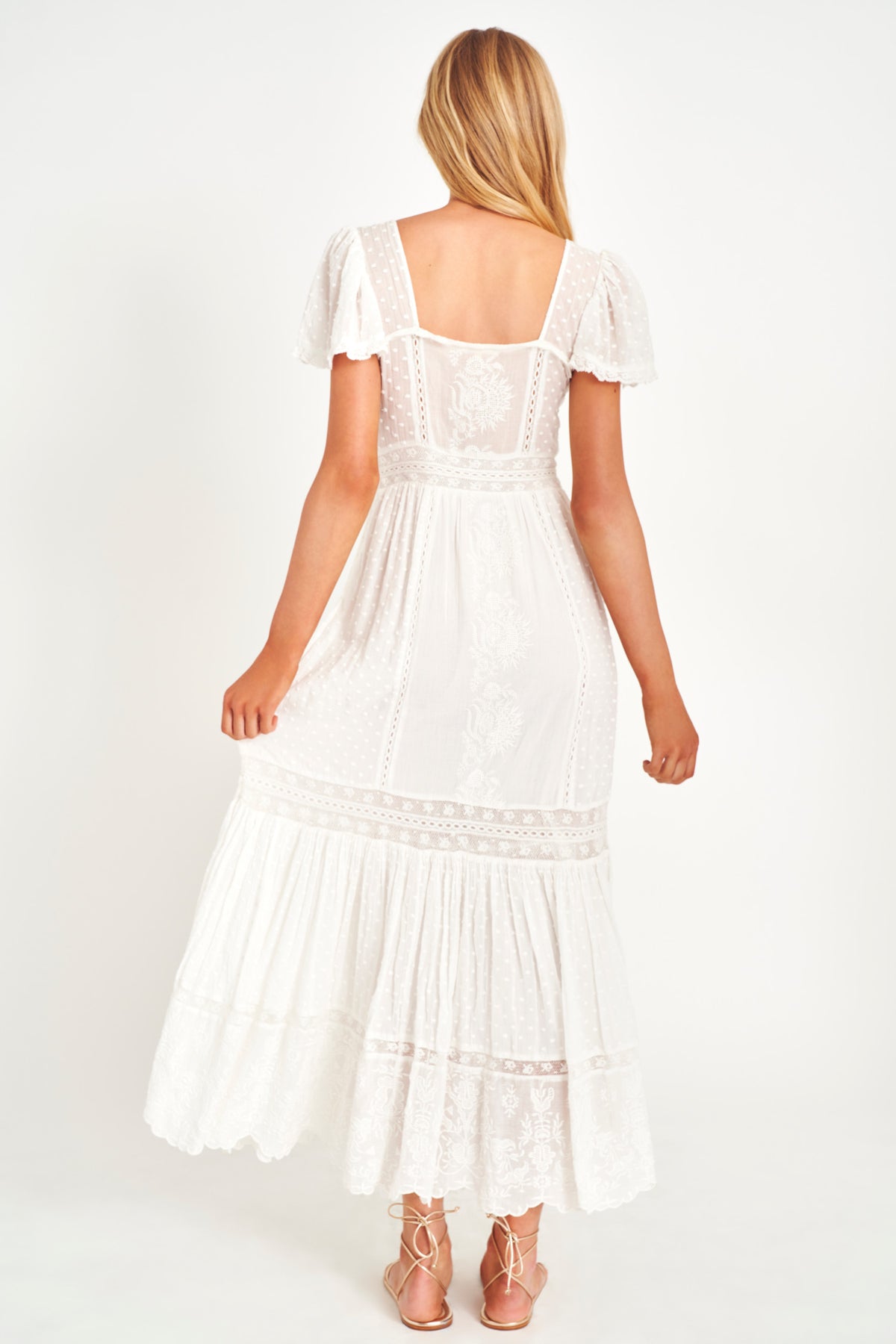 Norma White Midi Dress - Women's Dresses | Shop LoveShackFancy.com