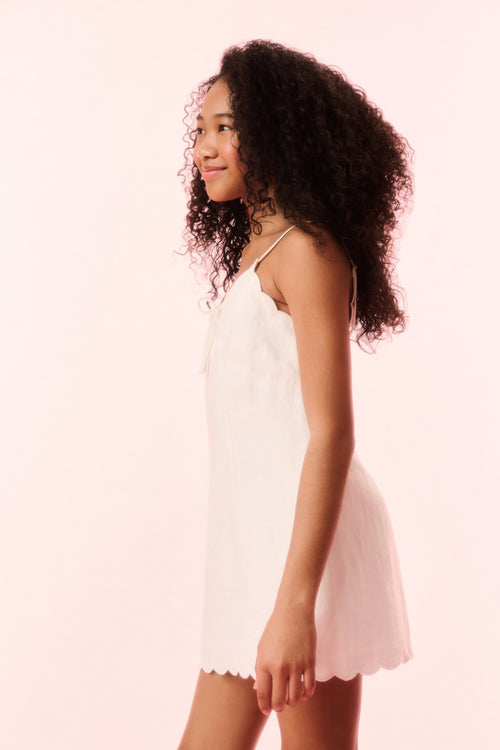 Girls Sydelia Linen Mini Dress