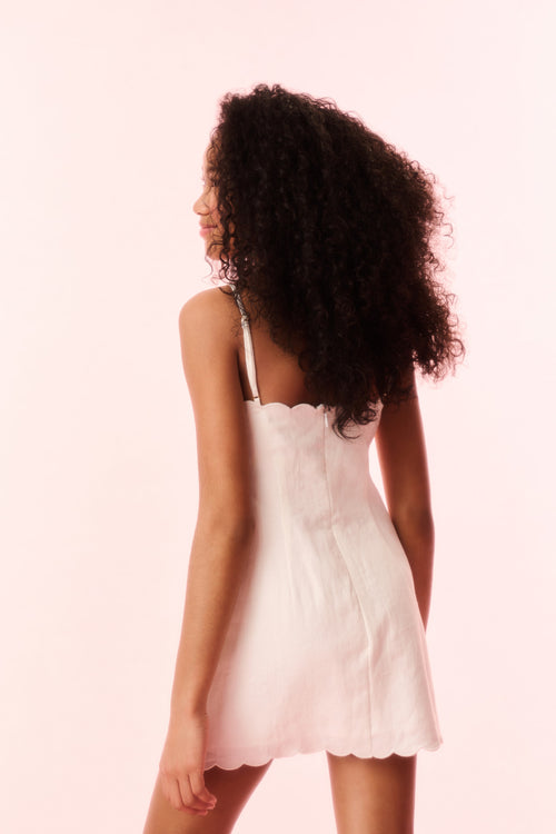 Girls Sydelia Linen Mini Dress