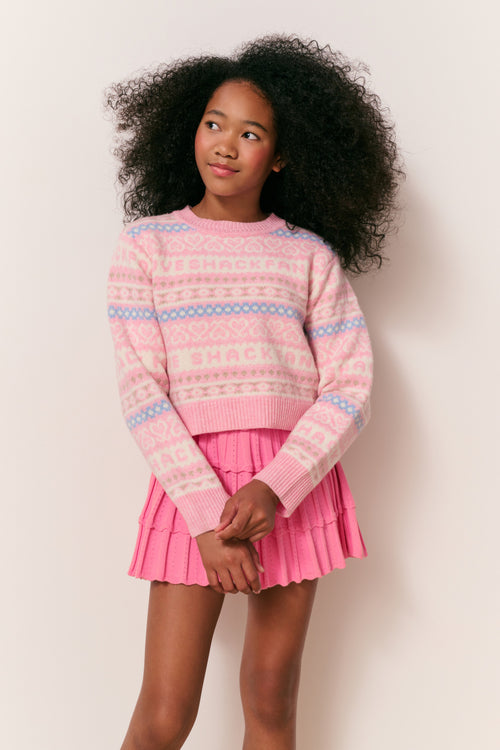 Girls Calina Wool Fair Isle Pullover