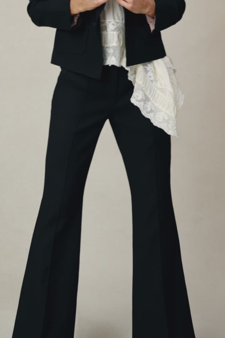 A.L.C. Anders twill flared pants | NET-A-PORTER