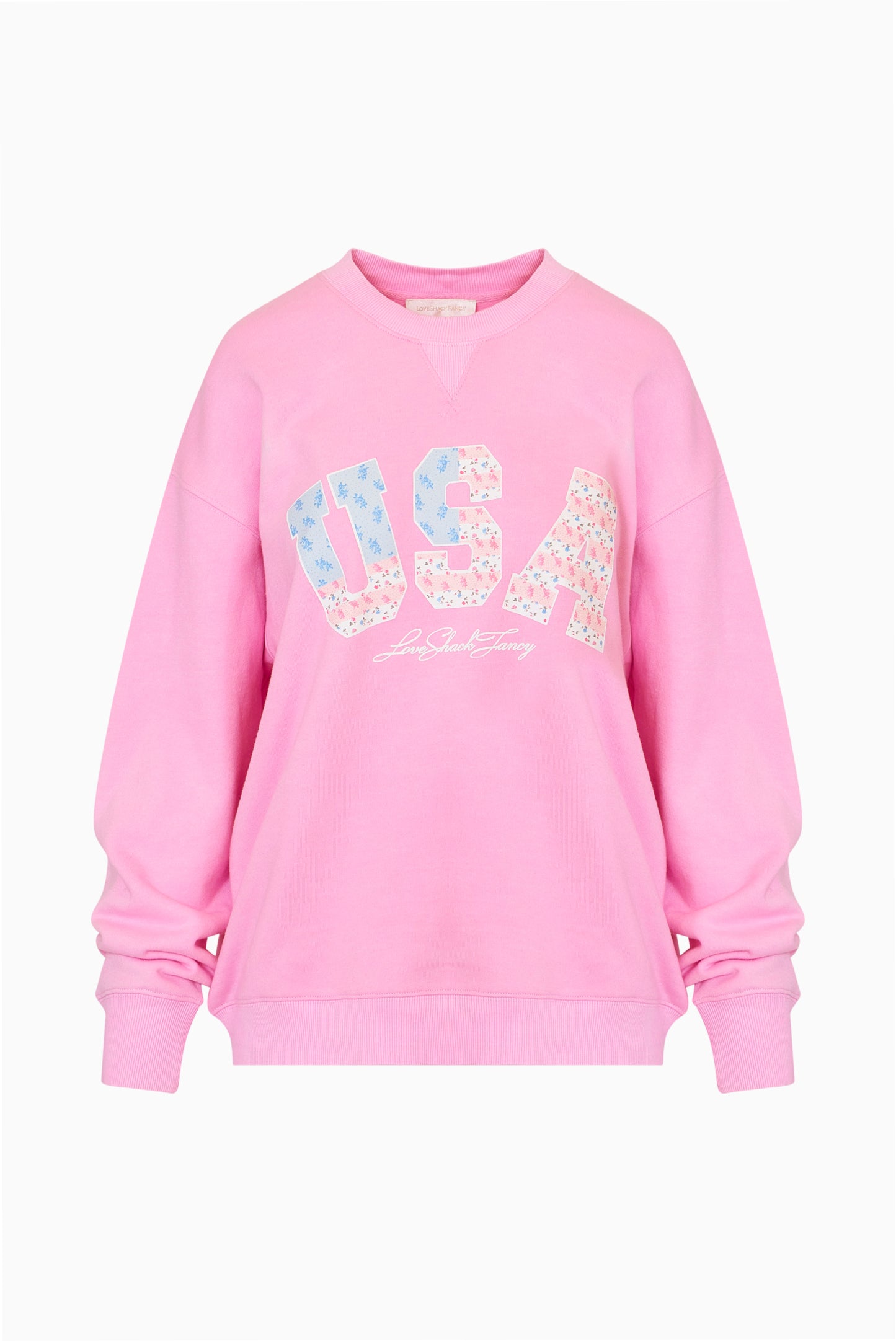 Oversized Graphic Logo Long Sleeve Crew Neck Sweatshirt