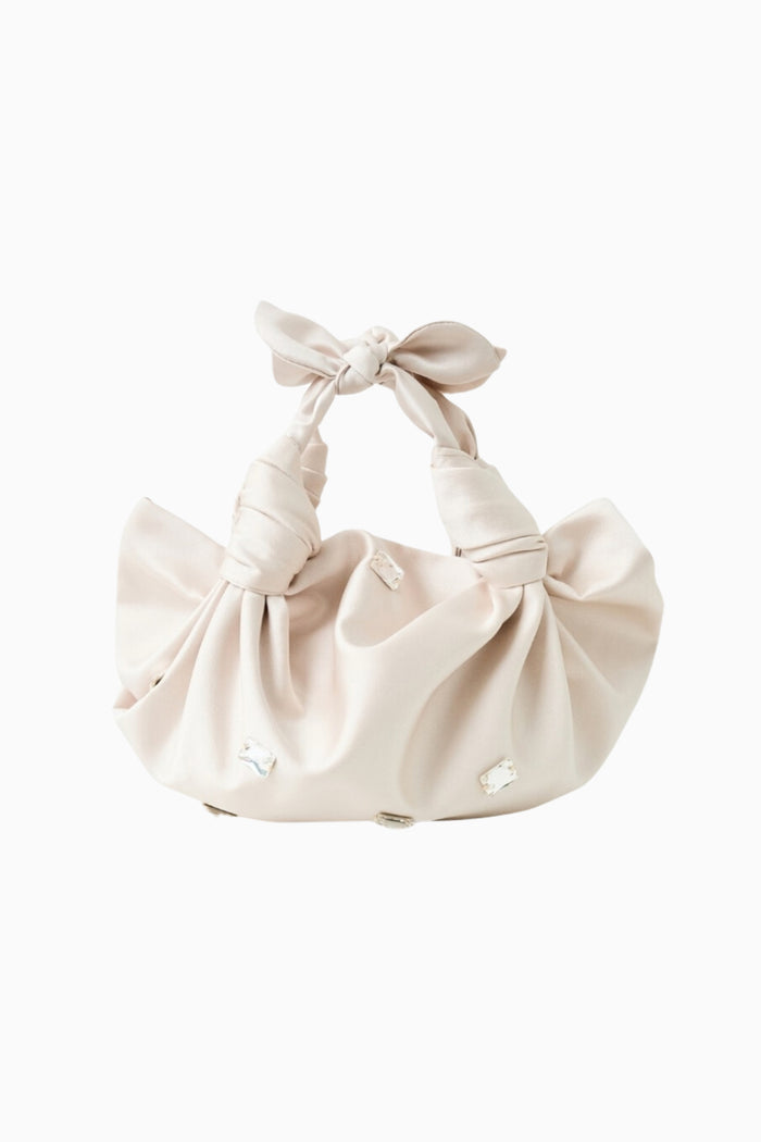 NLA Bejeweled Champagne Knot Bag
