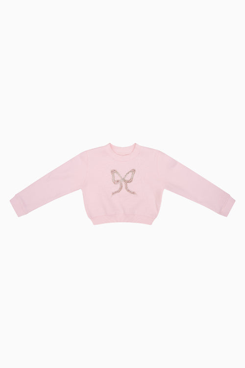 Girls Lumi Embellished Bow Fleece Pullover