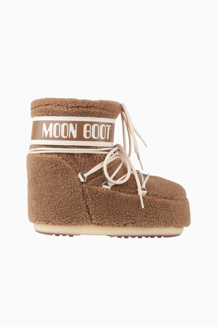 Moon Boot Icon Low Camel Fleece Boots