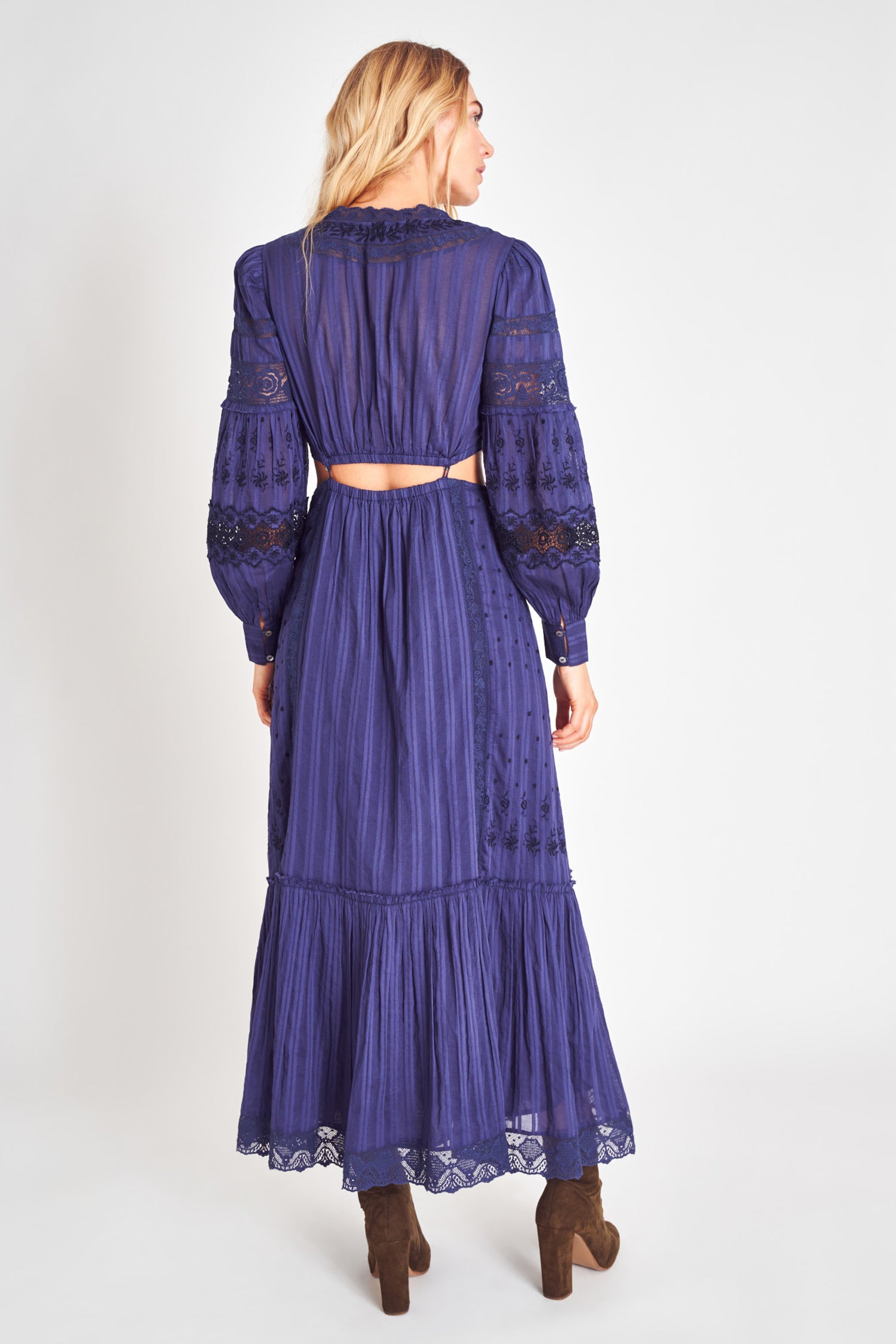 Aneesha Cotton Cutout Midi Dress