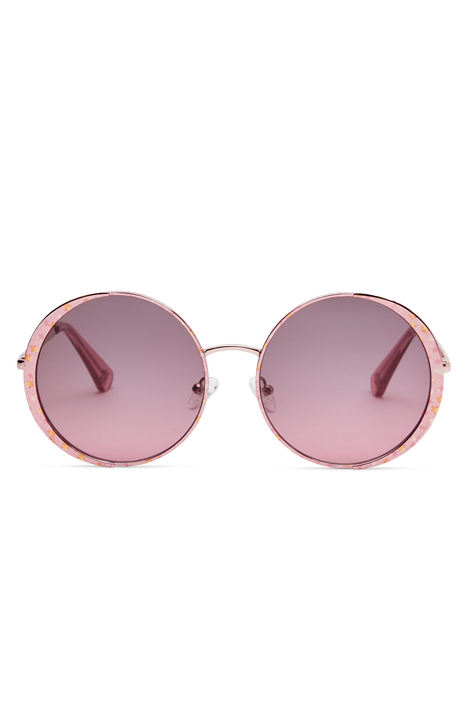 Womens round sunglasses with star detailing