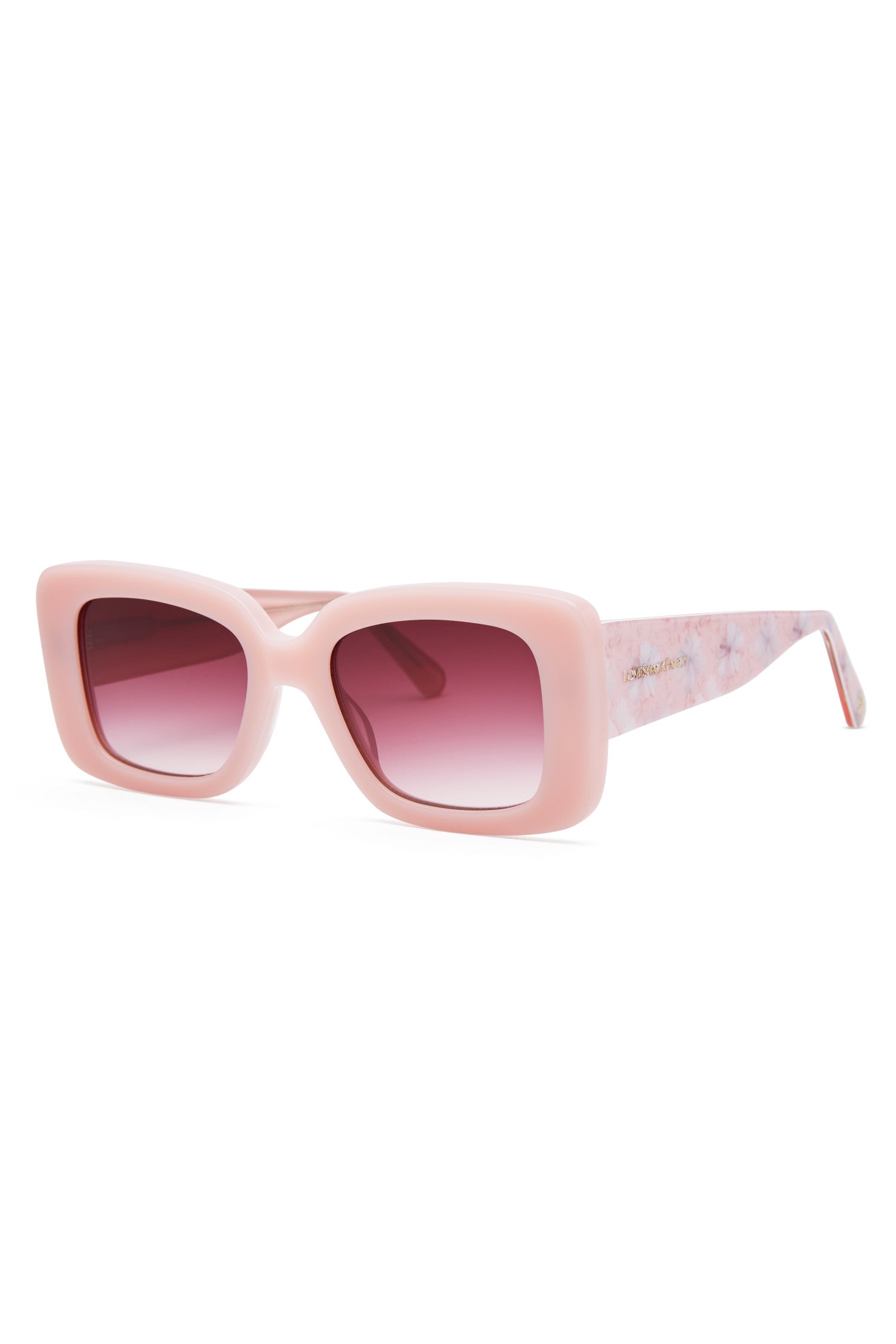Womens square sunglasses blushing quartz
